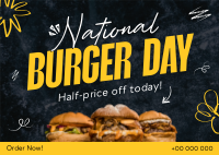 National Burger Day Postcard