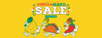 Cinco De Mayo Mascot Sale Facebook Cover