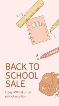 Back to School Sale Facebook Story