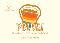 Say Pride Celebration Postcard Design