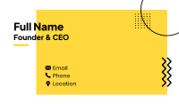 Fantastic Yellow Business Card Design