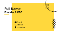 Fantastic Yellow Business Card