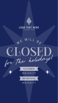 Holiday Closing Badge Instagram Story