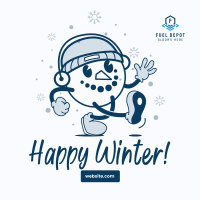 Snowman Mascot Instagram Post Image Preview