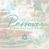 Rustic Passover Greeting Instagram Post