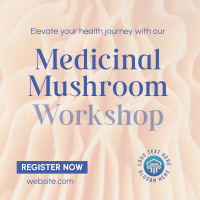 Minimal Medicinal Mushroom Workshop Linkedin Post