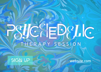 Psychedelic Therapy Session Postcard