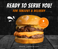 Fast Delivery Burger Facebook Post