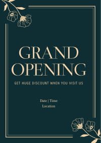 Grand Opening Elegant Floral Flyer