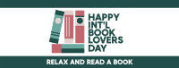 Book Lovers Illustration Facebook Cover