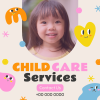 Quirky Faces Childcare Service Linkedin Post