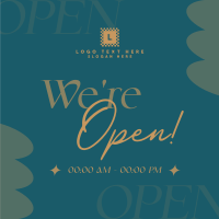 We're Open Now Instagram Post