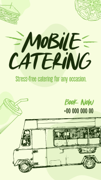 Handdrawn Food Truck YouTube Short Design