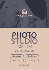 Photo Studio Rental Flyer Design