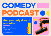 Daily Comedy Podcast Postcard