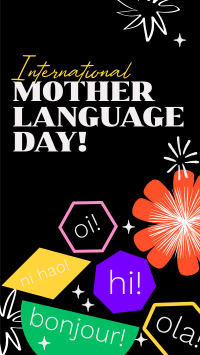 Quirky International Mother Language Day Instagram Story