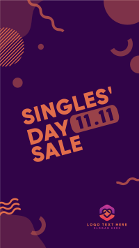 11.11 Singles' Sale Instagram Story Design