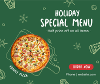 Holiday Pizza Special Facebook Post