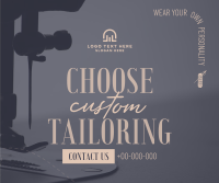 Choose Custom Tailoring Facebook Post