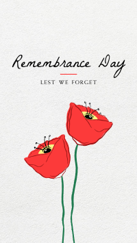 Simple Remembrance Day Facebook Story