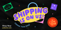 Quirky Free Shipping Twitter Post Design