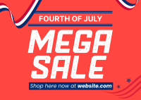 4th of July Sale Postcard