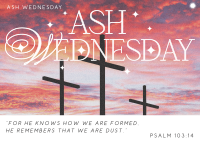 Modern Nostalgia Ash Wednesday Postcard