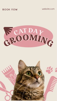 Cat Day Grooming Facebook Story