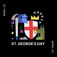 Happy St. George's Day  Instagram Post Design
