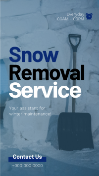 Snow Removal Assistant Instagram Story