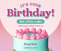 Birthday Cake Promo Facebook Post