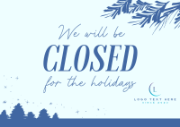 Closed for the Holidays Postcard