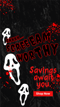 Scream Worthy Discount Instagram Story