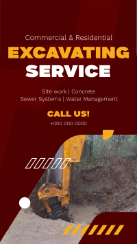 Modern Excavating Service Instagram Story