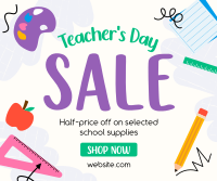 Supplies Sale for Teachers Facebook Post