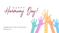 Harmony Day Hands Zoom Background Design