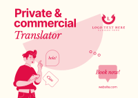 Translator for Hire Postcard