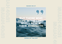 Comforting Bible Words Postcard Design