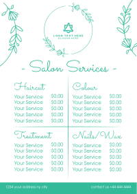 Salon Services Ornamental Flyer