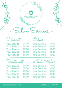 Salon Services Ornamental Flyer Design