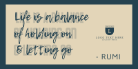 Life Balance Quote Twitter Post