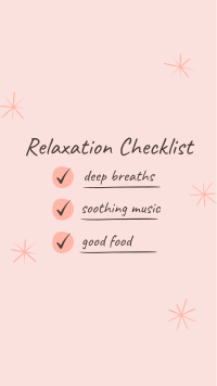 Relaxation Checklist Instagram Story