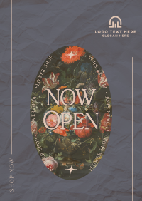 Flower Shop Open Now Poster