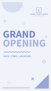 Geometric Shapes Grand Opening Instagram Story