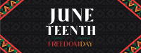 Juneteenth Freedom Revolution Facebook Cover