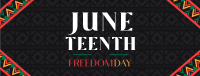 Juneteenth Freedom Revolution Facebook Cover Design