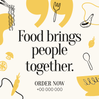 Food Quote Illustration Instagram Post Design