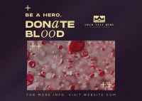 Modern Blood Donation Postcard