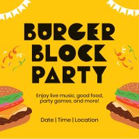 Burger Block Party Instagram Post