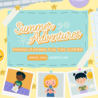 Summer Education Bulletin Instagram Post Design